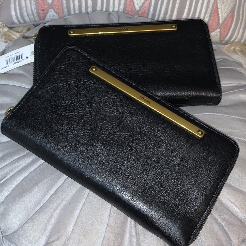 NWTS Fossil Leather Liza Zip Clutch Wallet - Picture 11 of 11